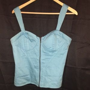 Bebe corset top size medium zipper front